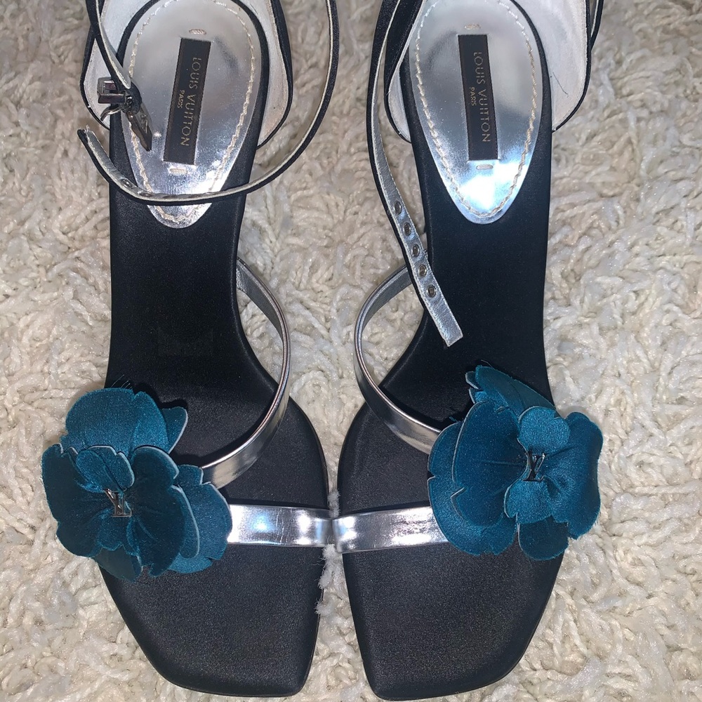 Louis Vuitton Satin Black Sandal.